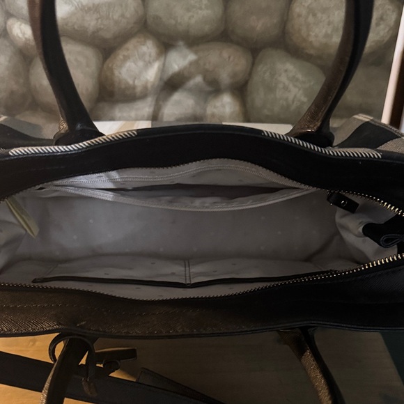 Kate Spade NY Black and White Buffalo Plaid Satchel - Picture 5 of 7